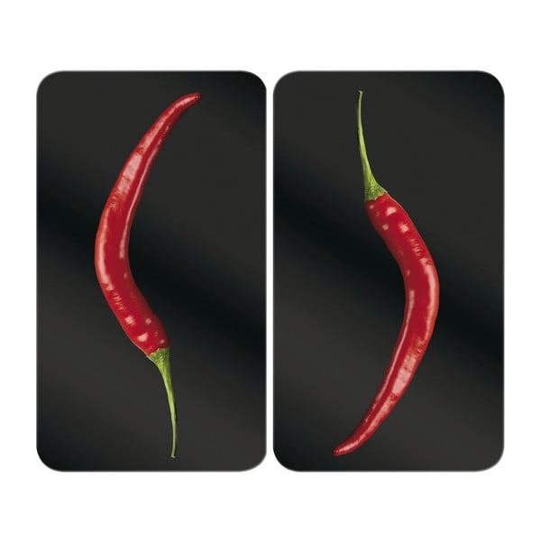 2 stiklinių dangčių rinkinys viryklei Wenko Peperoni, 52 x 30 cm