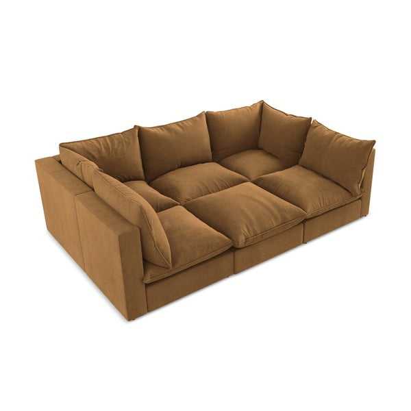 Terakotos spalvos sofa 255 cm Manao – Makamii-image-4