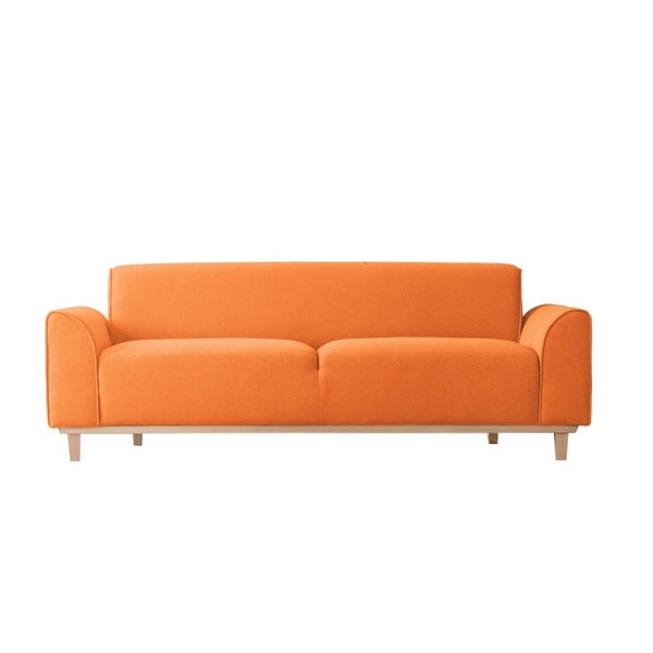 Oranžinė trijų vietų sofa "Kooko Home Jazz