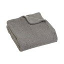 Pilkos spalvos iš sherpa vilnos antklodė ir pledas 130x160 cm Sherpa Bouclé – Casa Selección