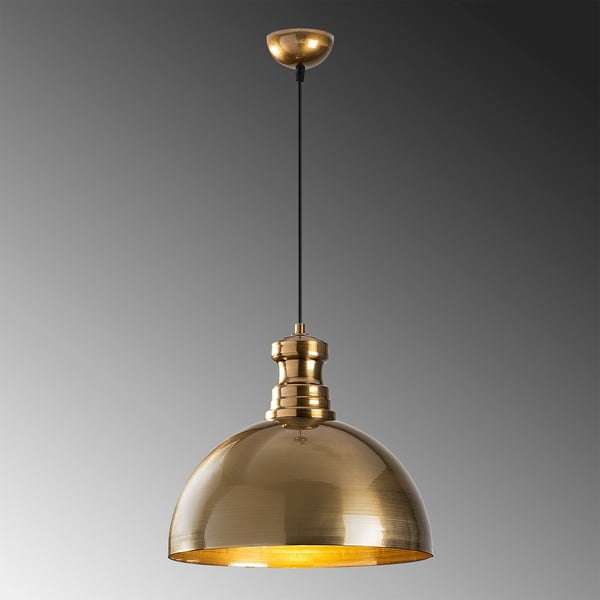 Auksinės spalvos kabantis šviestuvas ø 40 cm su metaliniu gaubtu Vamp – Opviq lights-image-1