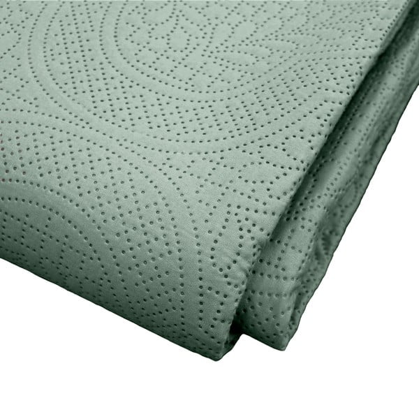 Žalios spalvos iš mikropluošto lovatiesės ir pagalvės užvalkalų rinkinys 220x240 cm Romane – douceur d'intérieur-image-2