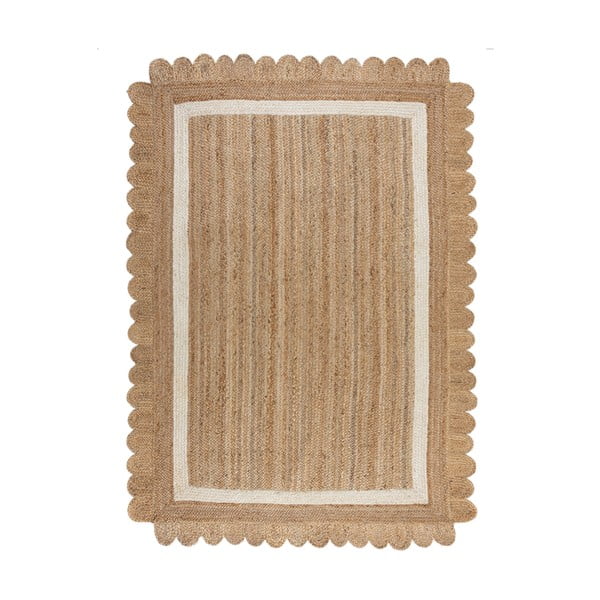 Rankų darbo natūralios spalvos/dramblio kaulo spalvos iš džiuto kilimas 200x290 cm Grace White – Flair Rugs