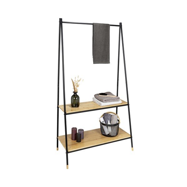 Juodos/natūralios spalvos metalinis drabužių stovas Loft - Wenko-image-4
