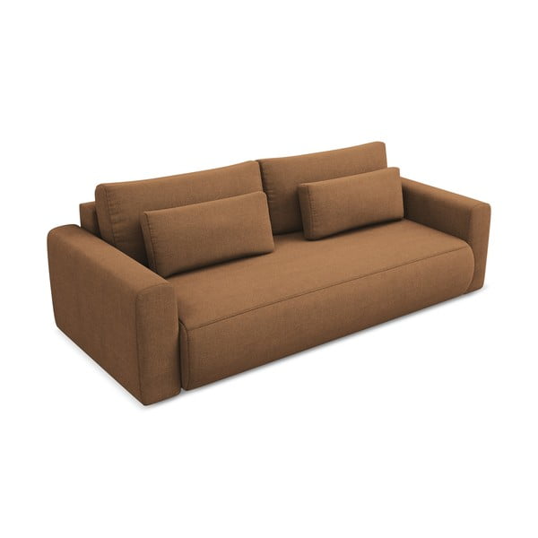 Terakotos spalvos sulankstoma/su sandėliavimo vieta sofa 238 cm Kapua – Makamii-image-4