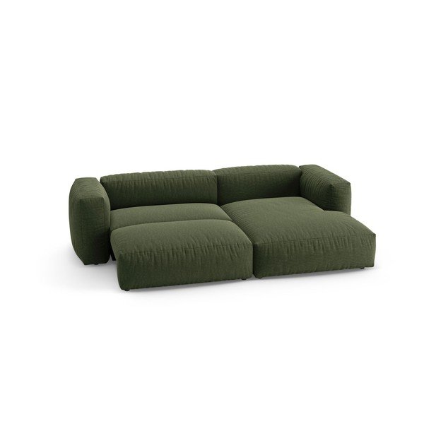 Žalios spalvos sulankstoma modulinė kampinė sofa (su dešiniuoju kampu/su gultu) – Micadoni -image-4