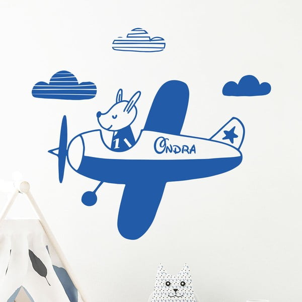 Sienų lipdukas su pavadinimu Ambiance Puppy On The Plane