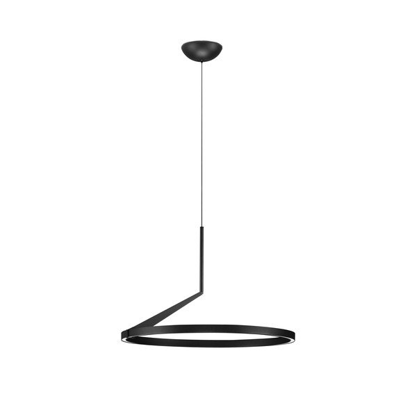 Matinės juodos spalvos iš aliuminio kabantis šviestuvas LED su pritemdymo funkcija ø 60 cm Tilia – Nova Luce