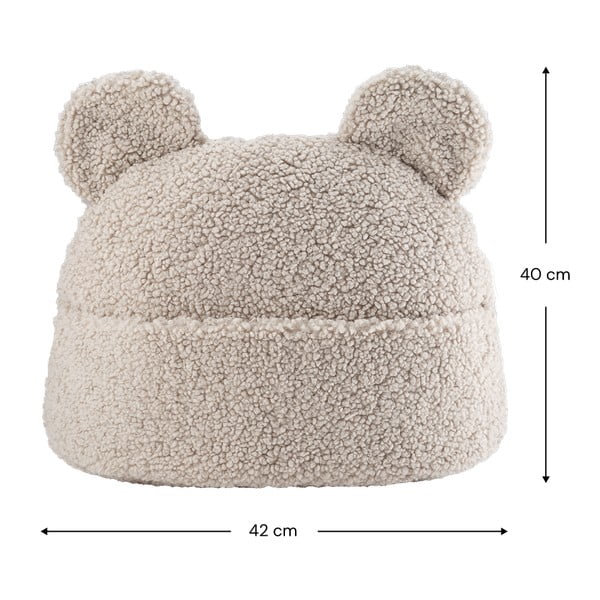 Šviesiai rudos spalvos iš boucle vaikiška sofos pagalvėlė Teddy Pouch – Wigiwama-image-2