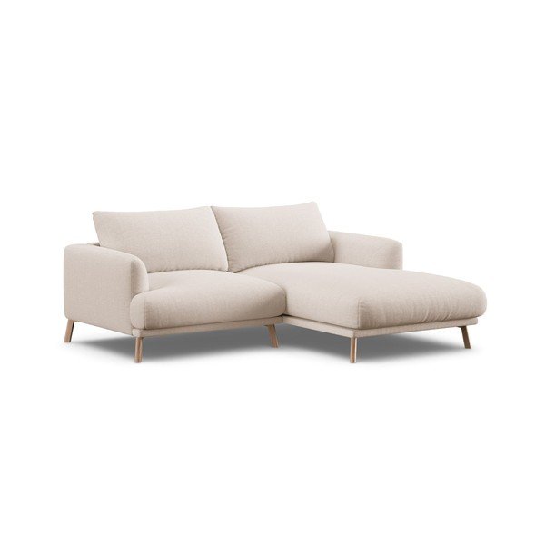 Smėlio spalvos kampinė sofa (su dešiniuoju kampu/su gultu) Naomi – Micadoni 