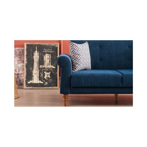 Tamsiai mėlyna sofa lova "Madona-image-3