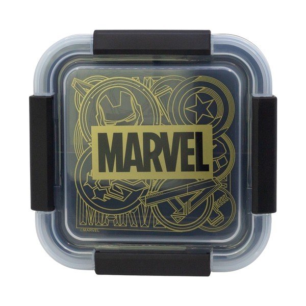 Juodos spalvos iš plastiko vaikiška pietų dėžutė Marvel – STOR