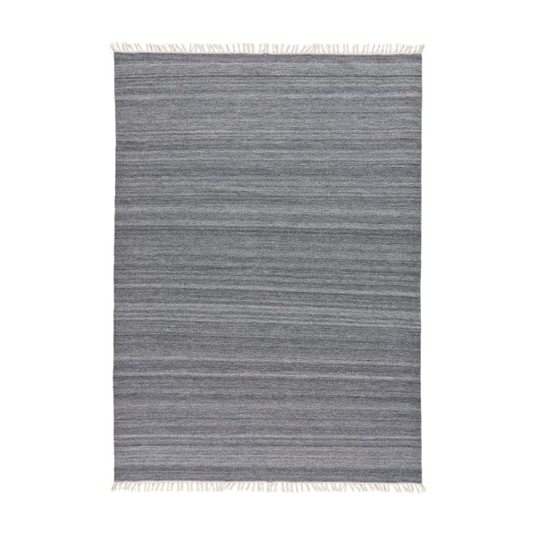 Tamsiai pilkas lauko kilimas iš perdirbto plastiko Universal Liso, 60 x 120 cm