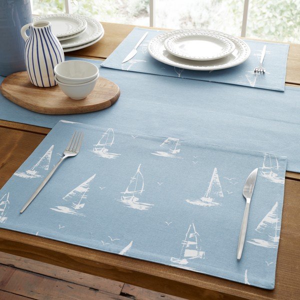 Iš medvilnės padėkliukai 4 vnt. 30x46 cm Salcombe Boats – Catherine Lansfield-image-1