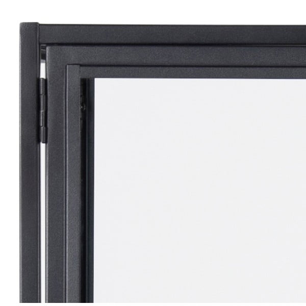 Juodos spalvos ąžuolinė vitrina su lentynomis Actona Seaford-image-3