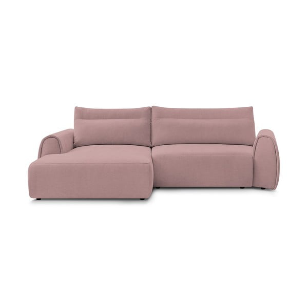 Kampinė sofa šviesiai rožinės spalvos Aden – Bobochic Paris