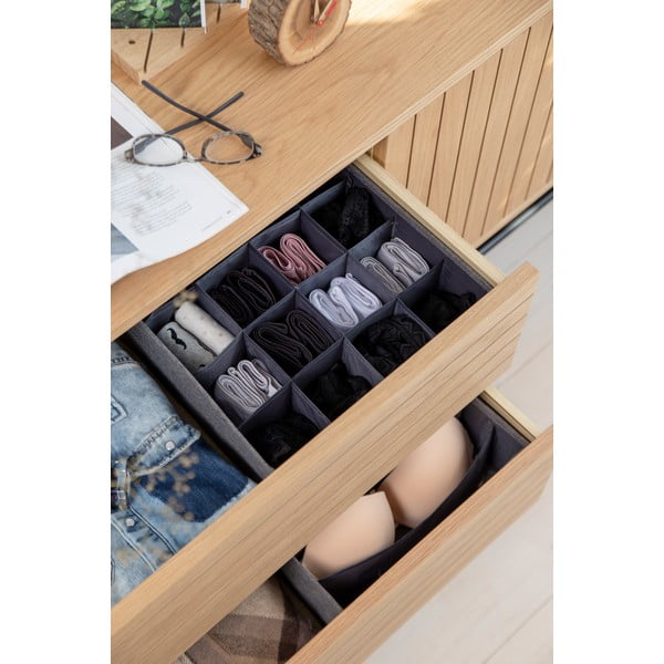 Pilkos spalvos daiktadėžė su 16 skyrių Bigso Box of Sweden Drawer-image-3