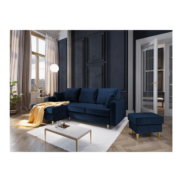 Mėlynas pufas Mazzini Sofas Muguet, 60 x 45 cm-image-3