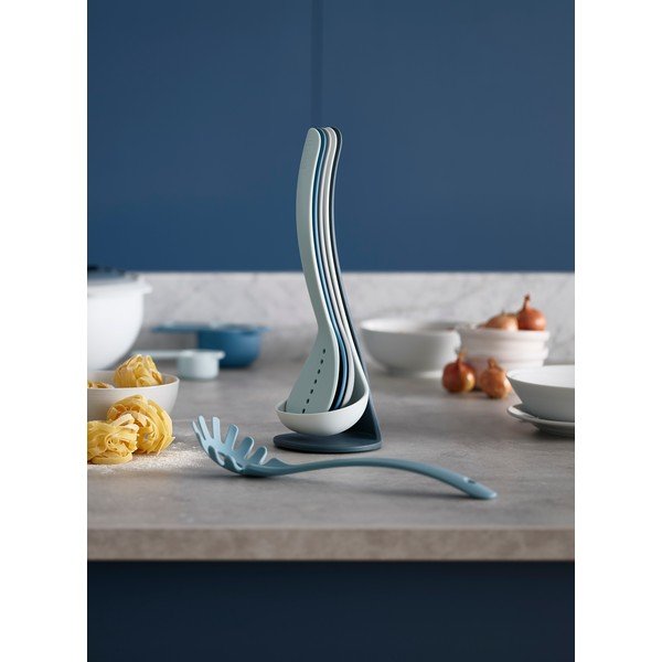 5 mėlynos spalvos virtuvės įrankių rinkinys su stovu Joseph Joseph Nest Utensils Plus-image-1