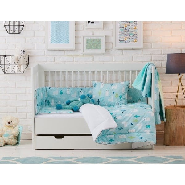 Mėlyna dekoratyvinė pagalvėlė vaikams Pinio Lama, 45 x 50 cm-image-1