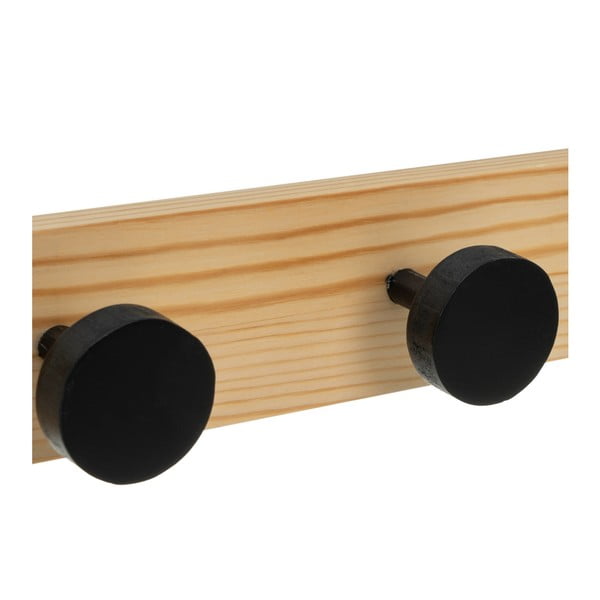 Juodos spalvos/natūralios spalvos iš pušies masyvo sieninė lentyna 40 cm Anillos – Casa Selección-image-2