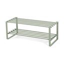 Pilkai žalios spalvos iš metalo spintelė batams 70x29x27 cm Rex – Spinder Design