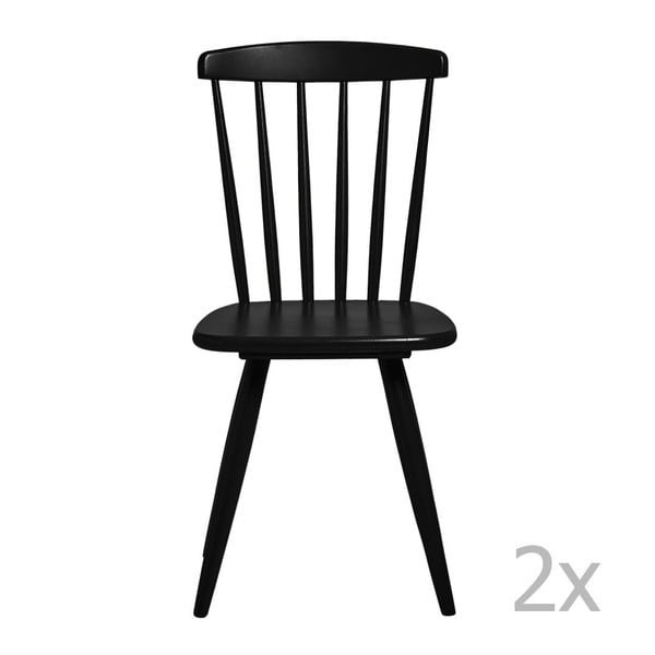 2 juodų valgomojo kėdžių rinkinys "Marckeric Jade