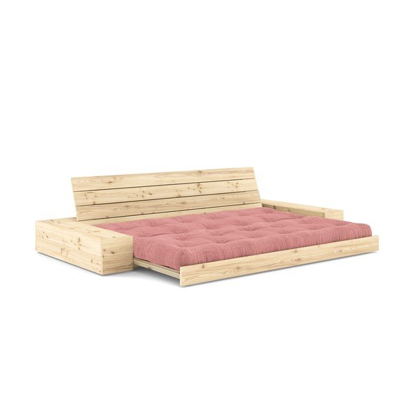 Sulankstoma sofa iš kordinio velveto rožinės spalvos 244 cm Base – Karup Design-image-4