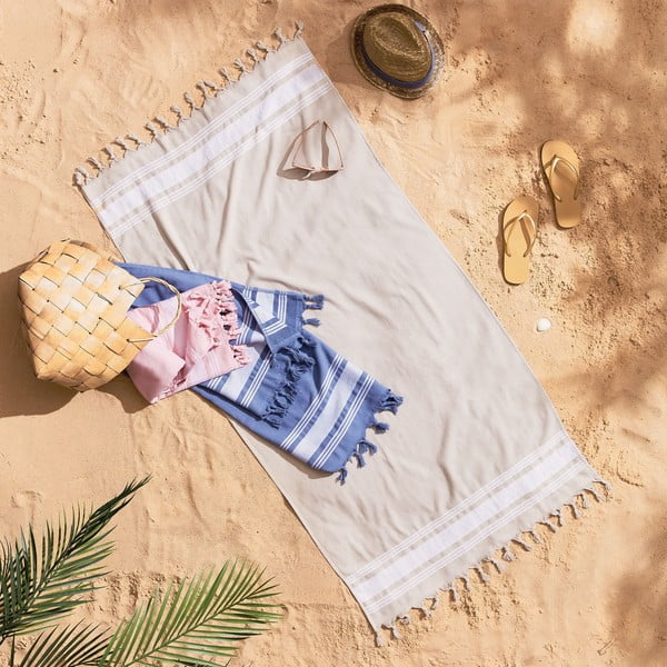 Mėlynas paplūdimio rankšluostis 150x75 cm Hammam - Catherine Lansfield-image-3