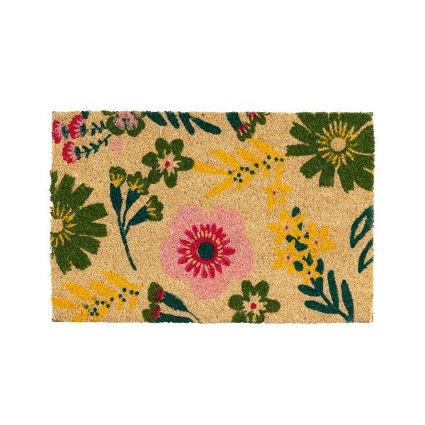 Iš kokoso pluošto grindų kilimėlis 40x60 cm Flora – Casa Selección