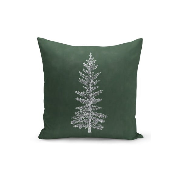 Žalias kalėdinis dekoratyvinis pagalvės užvalkalas Kate Louise Christmas Noel, 43 x 43 cm