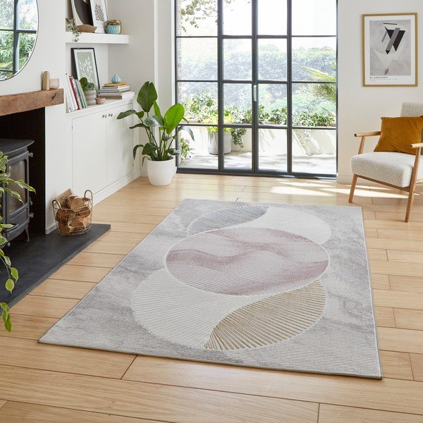 Kilimas šviesiai mėlynos spalvos/šviesiai rožinės spalvos 160x230 cm Creation – Think Rugs-image-1