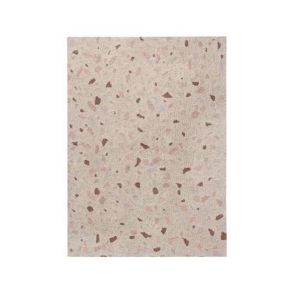 Skalbiamas/rankų darbo iš medvilnės kilimas šviesiai rožinės spalvos 140x200 cm Terrazzo Moonstone – Lorena Canals