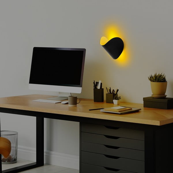 Sieninė lempa juodos spalvos LED Heybe – Opviq lights-image-4