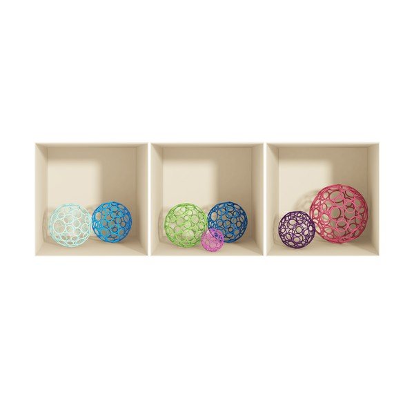 3 lipdukų su 3D efektu rinkinys "Fanastick Spheres-image-2