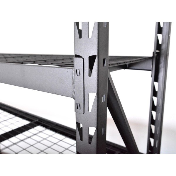 Iš metalo dirbtuvių lentyna juodos spalvos 196x183 cm – Rojaplast-image-4