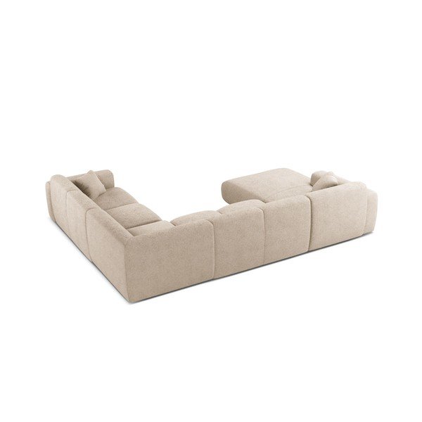 Smėlio spalvos kampinė sofa iš boucle („U“ formos) Molino – Micadoni -image-2