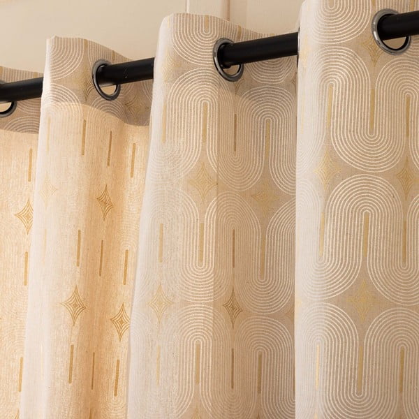 Smėlio spalvos užuolaida 140x240 cm Ondine – douceur d'intérieur-image-2