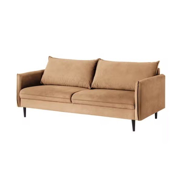 Rudos spalvos iš velveto sofa 203 cm Juli – Ropez