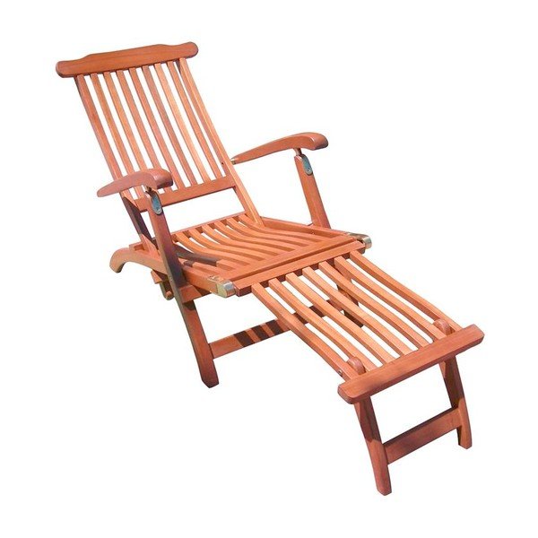 Medžio masyvo sodo šezlongas rudos spalvos Phoenix – Garden Pleasure