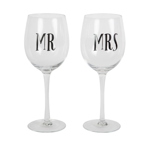 2 vyno taurių rinkinys "Sass & Belle Mr And Mrs