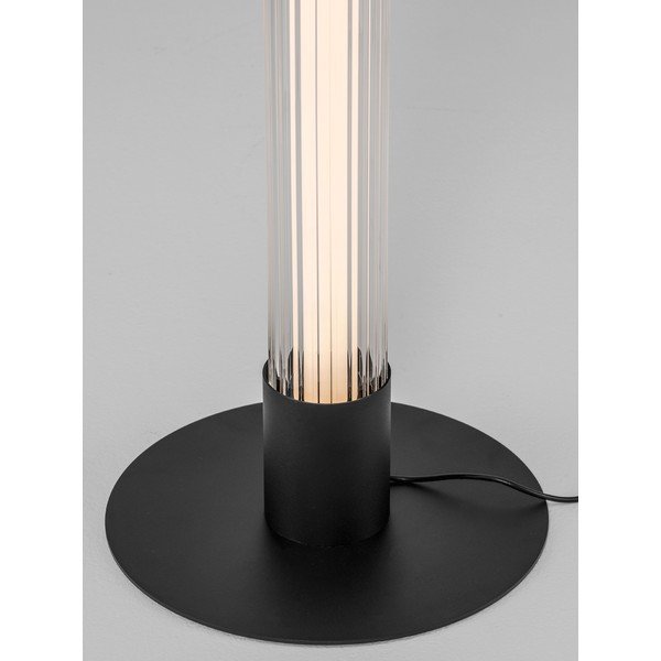 Matinės juodos spalvos iš aliuminio pastatomas šviestuvas LED su pritemdymo funkcija (aukštis 130 cm) su stiklo gaubtu Glovia – Nova Luce-image-2