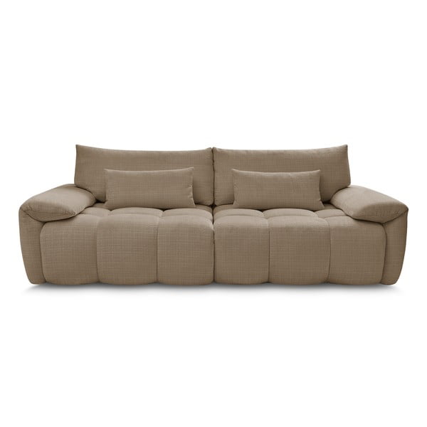 Rudos spalvos iš šenilinio audinio sofa 264 cm Ivane – Bobochic Paris