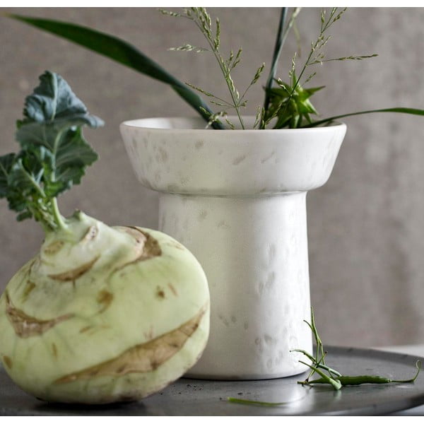 Balta keraminė vaza Kähler Design Ombria, aukštis 20 cm-image-1