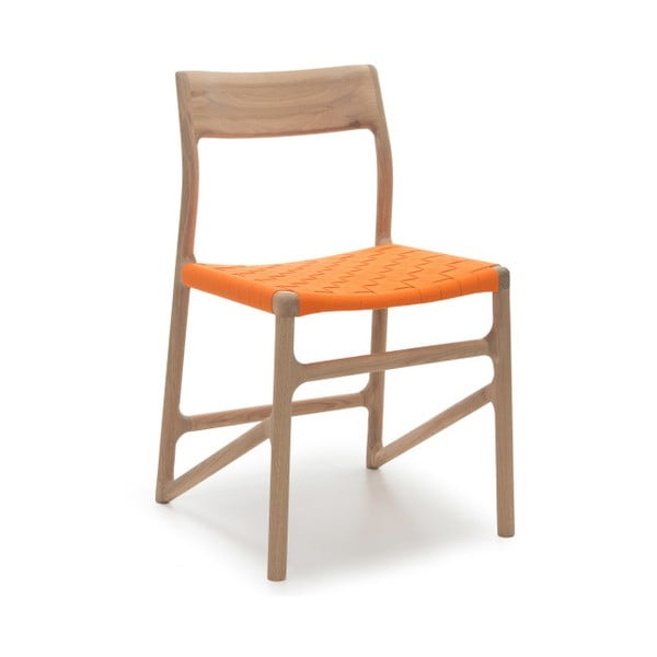 Kėdė Fawn Baltas pigmentas Gazzda, oranžinė