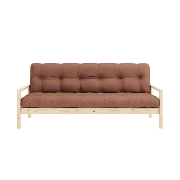 Sulankstoma sofa oranžinės spalvos/rudos spalvos 205 cm Knob – Karup Design