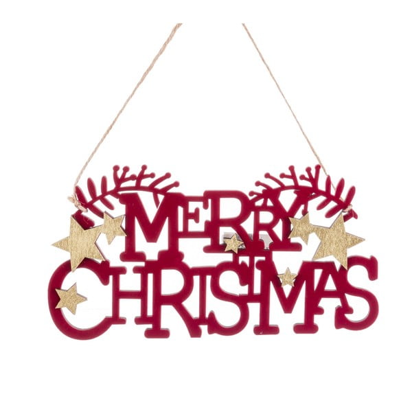 Iš medžio kalėdinė pakabinama dekoracija 22 cm Merry Christmas – Casa Selección