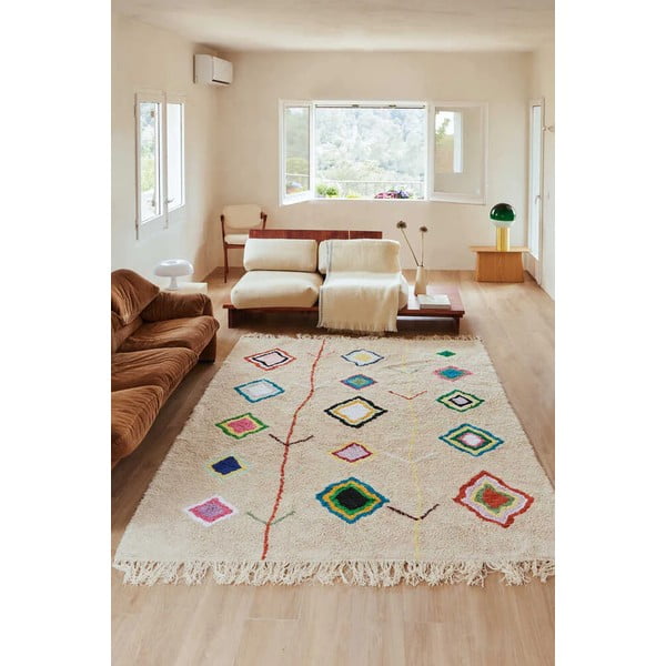 Skalbiamas/rankų darbo iš medvilnės kilimas kreminės spalvos 170x240 cm Kaarol – Lorena Canals-image-1