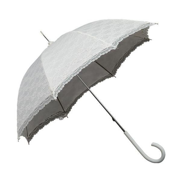 Baltas "Ambiance Falconetti Victorian Lace Umbrella" skėtis, ⌀ 85 cm