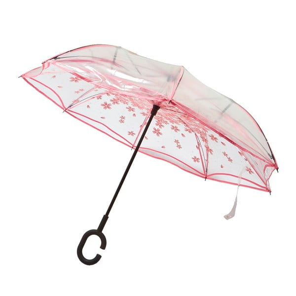 Skaidrus skėtis su rožinėmis detalėmis "Spring Blossom", ⌀ 110 cm